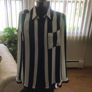 Black and white stripe shirt